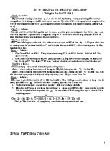 Đề thi học sinh giỏi hoá 10 . Năm học 2006-2007 ( thời gian làm bài 90 phút )